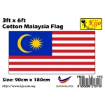 90cm X 180cm Cotton Malaysia Flag