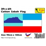 Cotton Sabah Flag Size: 90cm X 180cm ( 3ft x 6ft )