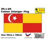 Cotton Selangor Flag Size: 90cm X 180cm ( 3ft x 6ft )