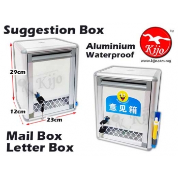 Suggestion Box Aluminium Waterproof Mail Box Letter Box with Window 7370