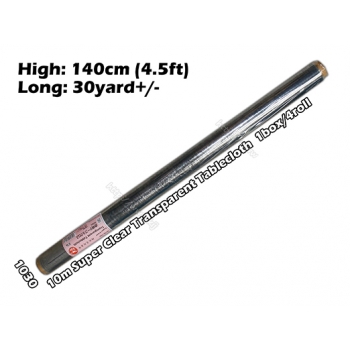 1030 10m Super Clear Transparent Tablecloth Roll