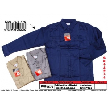 WG-7575 KIJO Worker Zip-Up Jacket Color - Blue