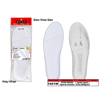 1601W Kijo White Colour Sports Insoles