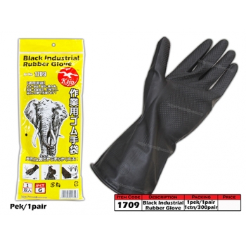 1709 KIJO Black Industrial Rubber Glove