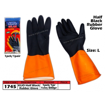 1745 Half Black Rubber Glove