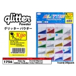 1756 KIJO Mix Colour Glitter Powder Card Set