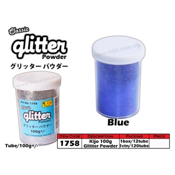1758 KIJO Blue Glitter Powder 100g+/- 