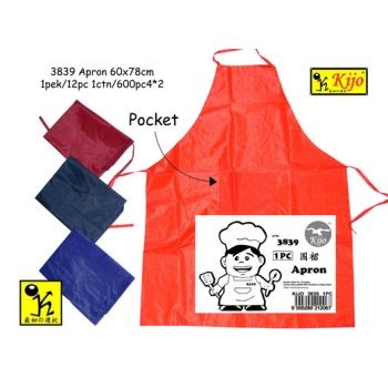 3839 PVC Apron with pocket