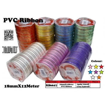 RB6627 KIJO 18mm PVC Ribbon > Green