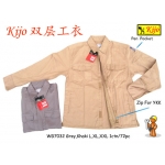 WG-7032 KIJO 2-Ply Worker Uniform Zip-UP Jacket Color - Brown