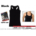 7934B Black Men Singlet 
