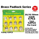 8821 Brass Padlock 20/25/30mm
