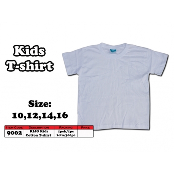 9002 Kids Cotton T-Shirt - White Color