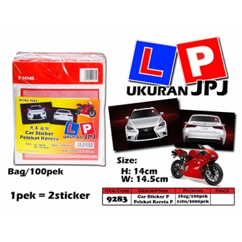 9283 Car Sticker P