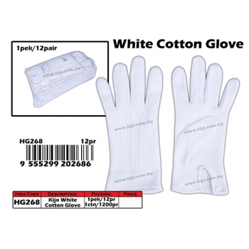 HG268 White Cotton Glove