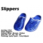 1761 Korea 100% Rubber Slippers - Blue
