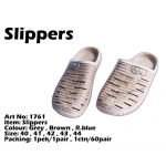 1761 Korea 100% Rubber Slippers - Brown
