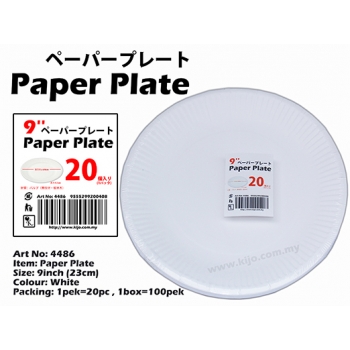 4486 9inch Paper Plate
