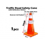 2006-70cm Traffic Road Safety Cone with Reflective Sticker