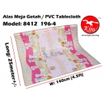 Alas Meja / PVC Plastic Table Cloth / Kain Plastik 8412-196-4