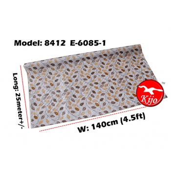 Alas Meja / PVC Plastic Table Cloth / Kain Plastik 8412-E-6085-1