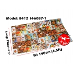 Alas Meja / PVC Plastic Table Cloth / Kain Plastik 8412-H-6087-1