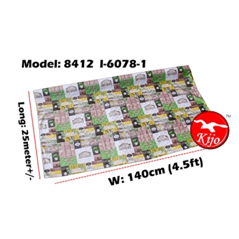 Alas Meja / PVC Plastic Table Cloth / Kain Plastik 8412-I-6078-1