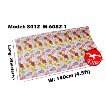 Alas Meja / PVC Plastic Table Cloth / Kain Plastik 8412-M-6082-1