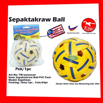 Tw-wawasan Gajahmas Sepak Takraw Ball PVC Pack