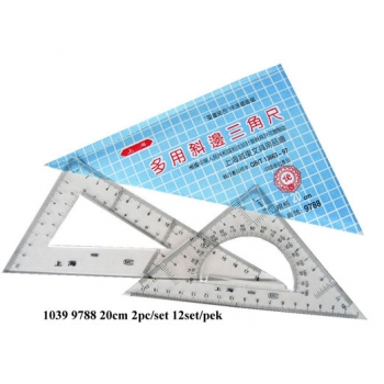 1039 20cm Triangle Ruler Set