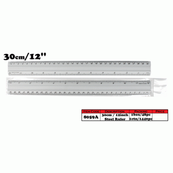 8059A 30cm/12inch Steel Ruler