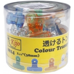 8814 Kijo 38mm Colour Transparent Clips