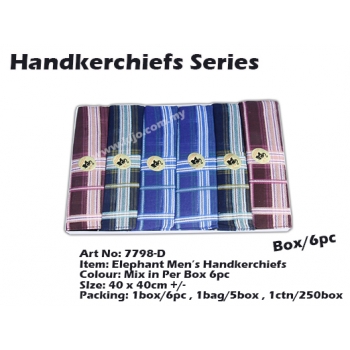 7798-D5 Elephant Men Handkerchiefs