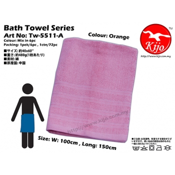Tw-5511-A KIJO Bath Towel - Orange
