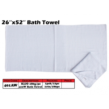 401AW Kijo White Bath Towel