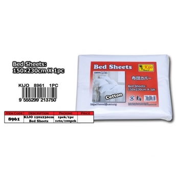 8961 KIJO 1pc Cotton Bed Sheets