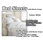 1878 KING Size Bed Sheets with Elastic Straps