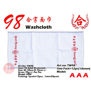 TW98 KIJO 98 AAA Washcloth